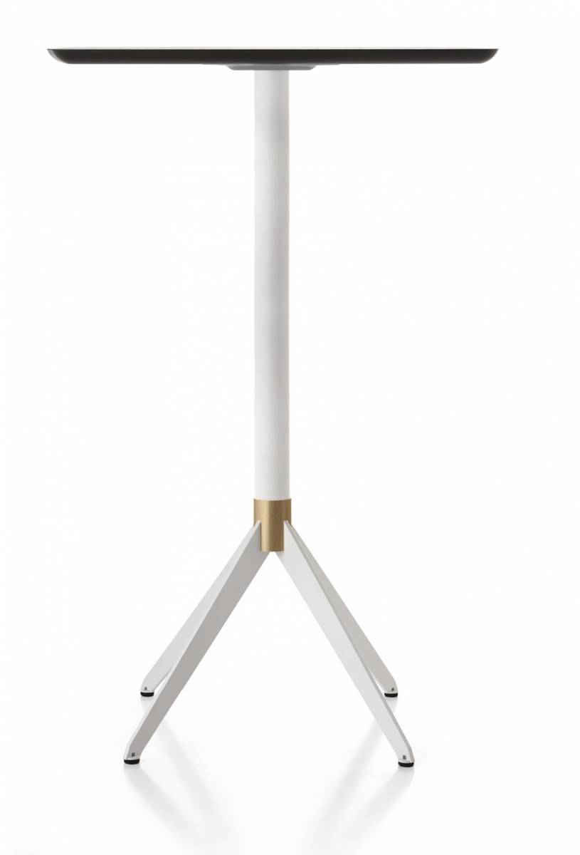 Pied de table haut en acier en 4 branches